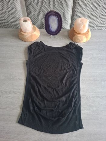 Pull noir sans manche taille 36