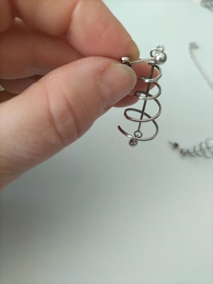 Parure argent tourbillon spirale - photo numéro 7