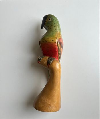 Perroquet décoratif bois léger 30 cm