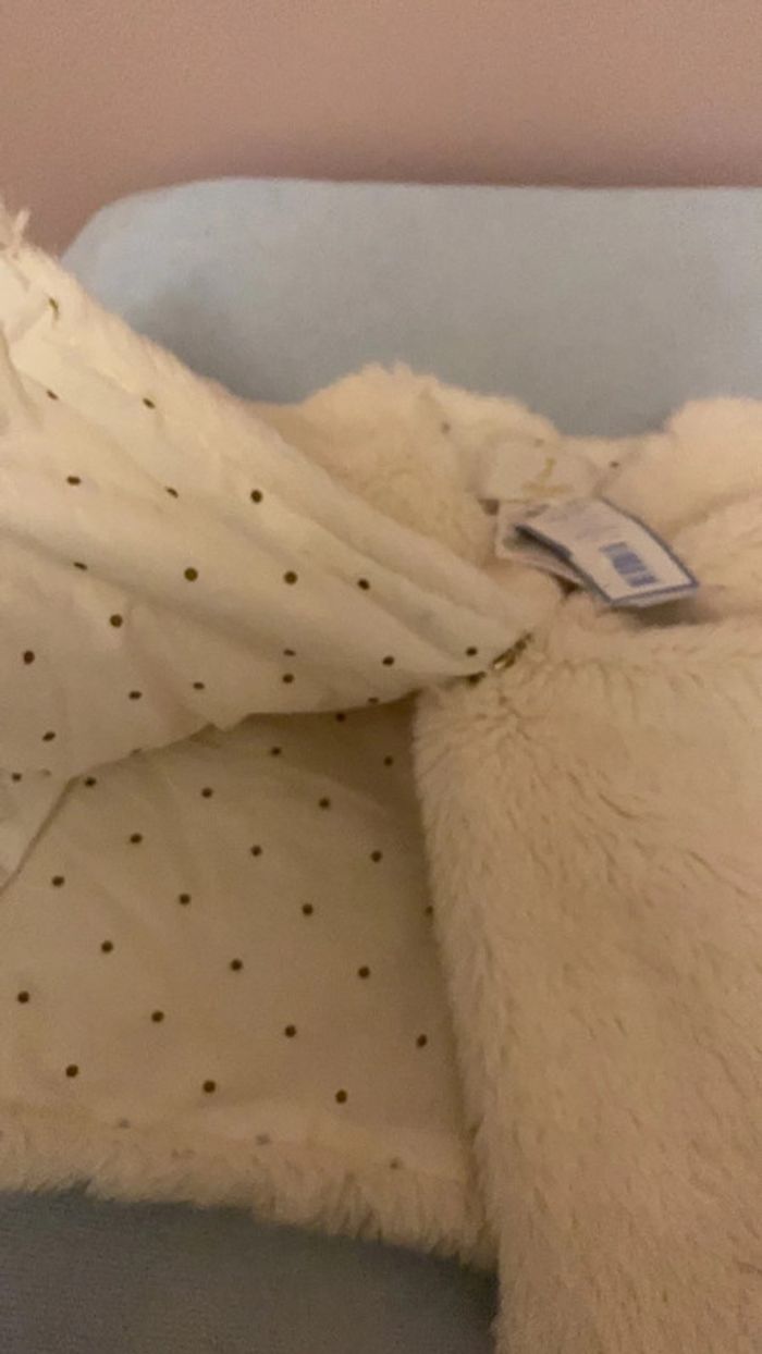 Gilet fausse fourrure 2 ans blanc - photo numéro 5