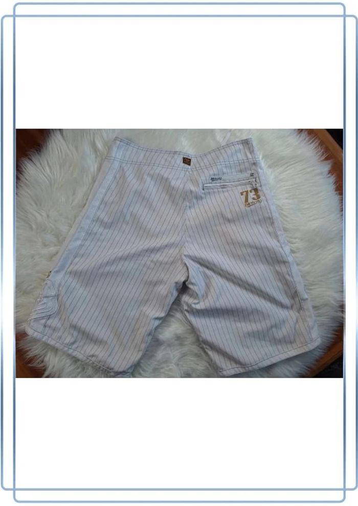Boardshort Billabong Homme – Taille 31 – Blanc rayé broderie or/argent (598) - photo numéro 5