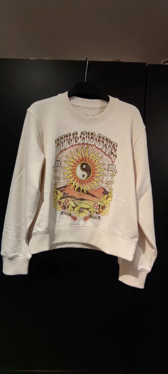Pull sweat crème motifs Billabong - photo numéro 3