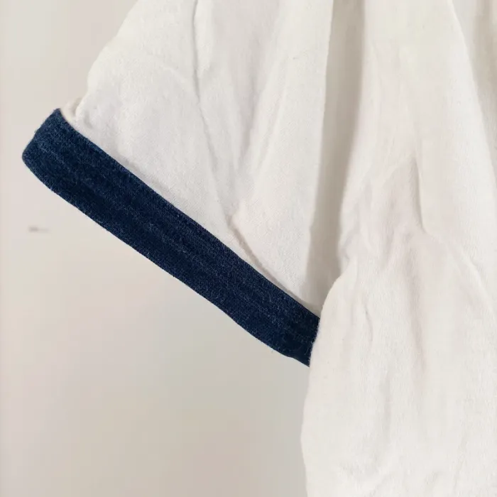 T-shirt Levi's blanc manches courtes coton logo rouge et bordures bleu enfant 8 ans casual A1433 - photo numéro 7