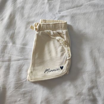 Short bébé Disney Minnie 6 mois jaune pâle