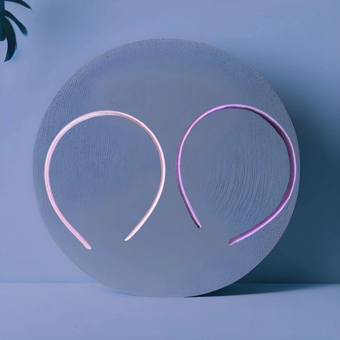 🌴 Lot de 2 serre tete 1 mauve 1 violet effet satin