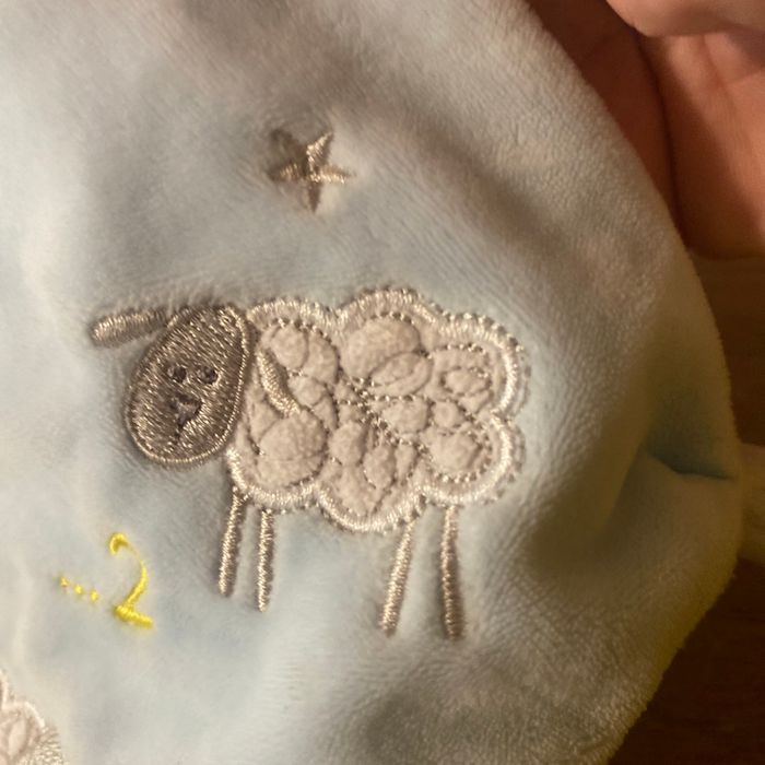 Doudou plat mouton brodé - photo numéro 3