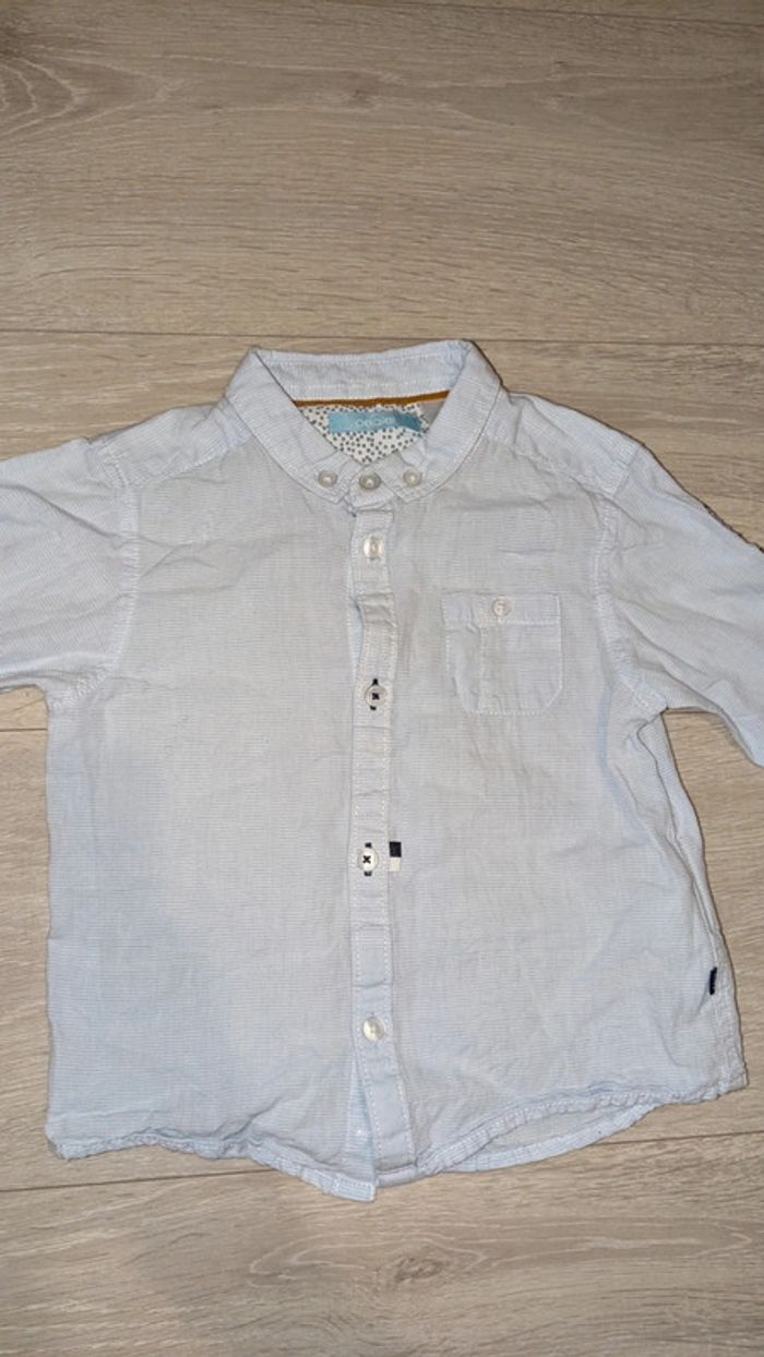 Chemise bleu ciel Obaibi garçon - photo numéro 4