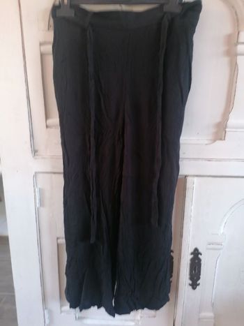 Pantalon large fluide côtelé