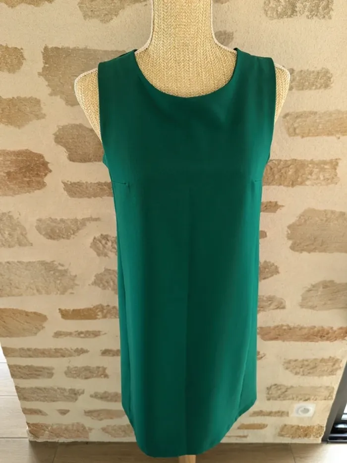 Robe droite camaïeu verte - photo numéro 2