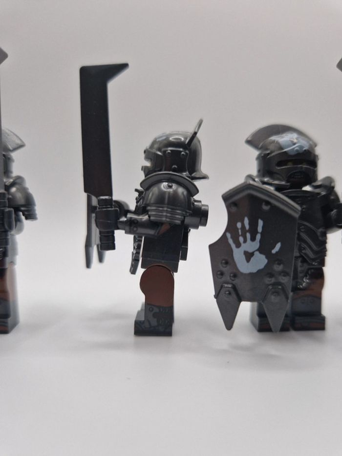 Figurines type lego 6 guerriers orcs seigneur des anneaux / hobbit - photo numéro 5