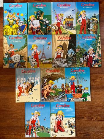 Lot de 13 livres Caroline en bon état complets Pierre Probst albums bd vintage