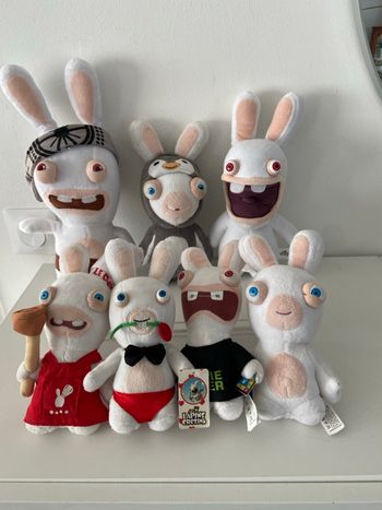Lot de 7 Peluches Officielles Les Lapins Crétins (Ubisoft)