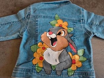 Veste customisée panpan 62cm