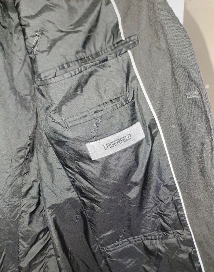Veste noire Lagerfeld taille 40, très bon état - photo numéro 6