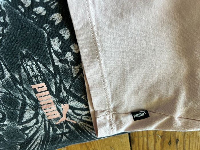 Bel ensemble de sport papillons Puma 9-10 ans gris et rose poudré - photo numéro 7