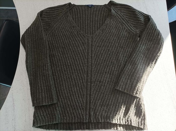 Pull vert kaki femme