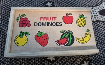 Jeu de Domino en bois fruits