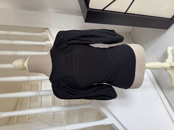 Blouse manches 3/4 Comptoir des Cotonniers noire - photo numéro 4