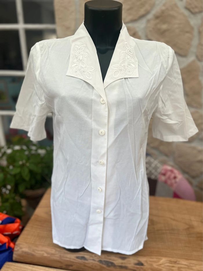 Chemise femme taille 40 vintage L blanche chemisier t-shirt Tunisie