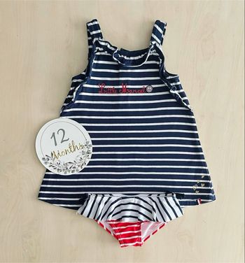 1 robe d’été + 1 bas de maillot de bain - bébé fille - taille 12 mois 74 cm