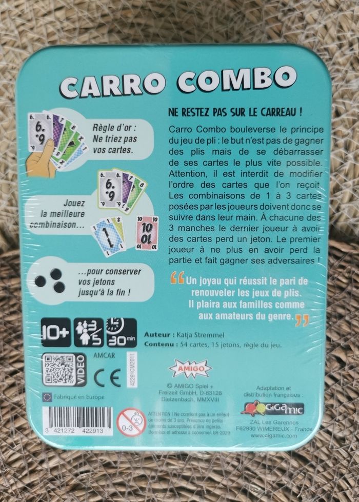 Jeu de cartes familial et stratégique, carro combo, 3 à 5 joueurs, dès 10 ans - photo numéro 2