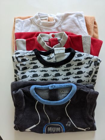 Lot de 4 pyjamas - 3 mois