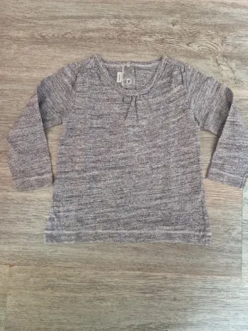 Tee shirt manches longues gris Petit Bateau