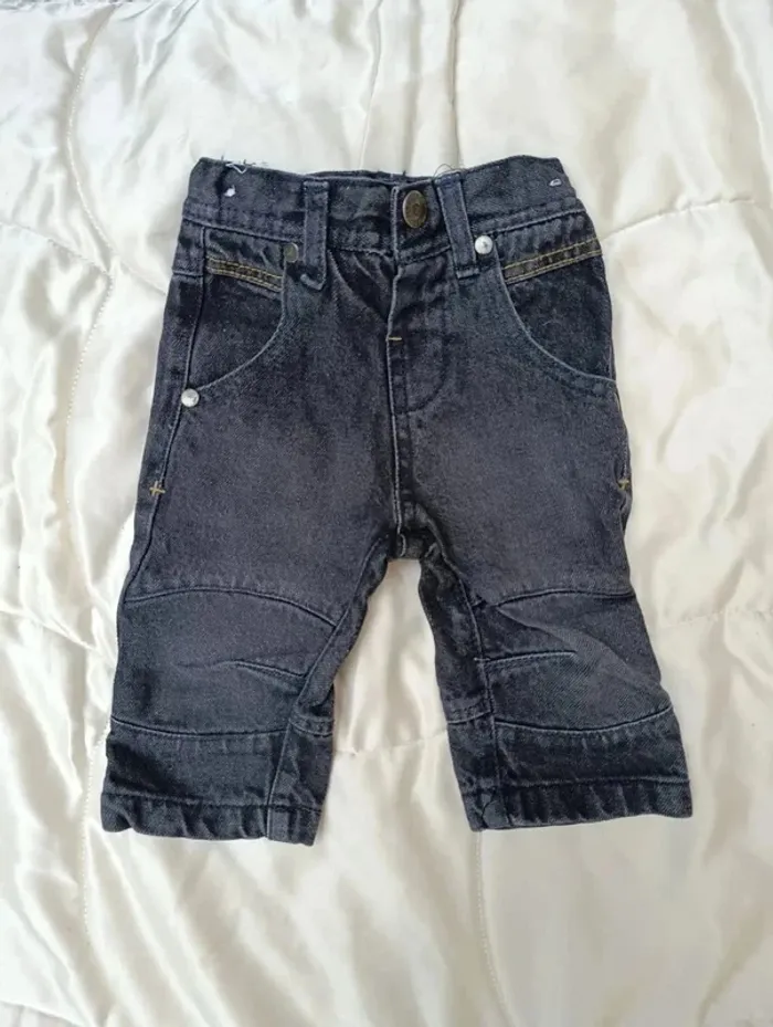 Jean bleu foncé Devil child 3-6 mois