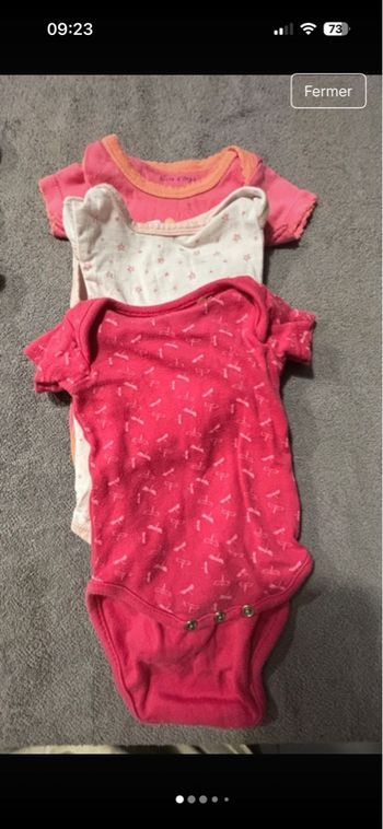 Lot de 3 bodies été 