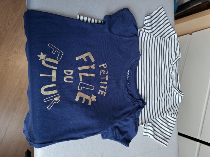 Joli lot fille 4/5 ans t-shirts jeans Dpam, Gémo, H&M, Ikks, LH très bon état - photo numéro 3
