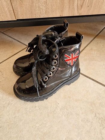 bottine noire vernis Saxo blues