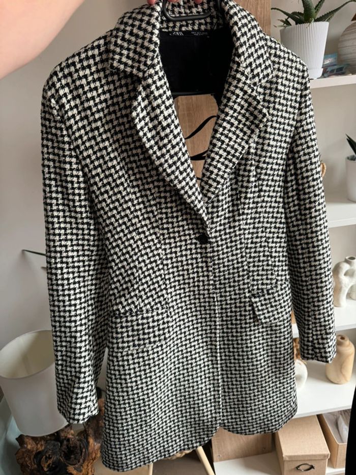 Zara robe blazer Vichy dos ouvert