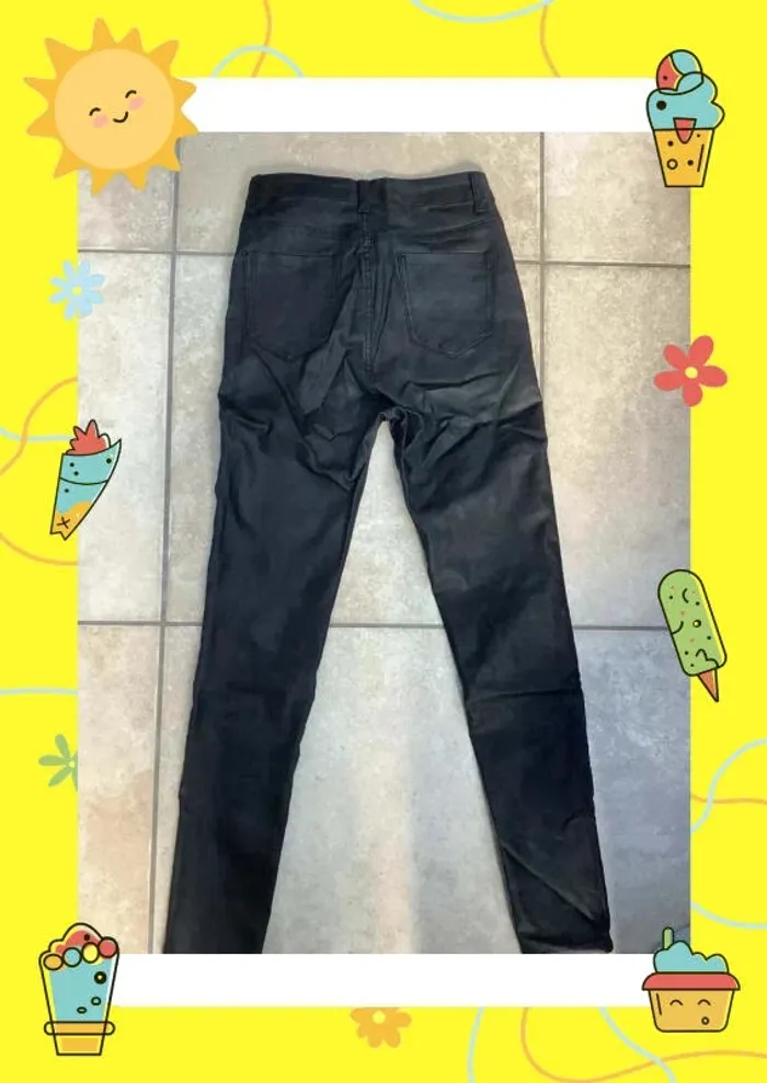 Pantalon noir skinny imitation cuir S 36 Redial Premium Denim Collection - photo numéro 4