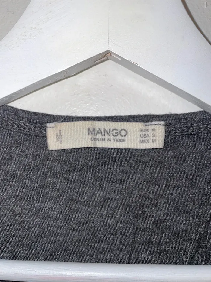 Lot 2 débardeurs blanc et gris Mango M - photo numéro 3