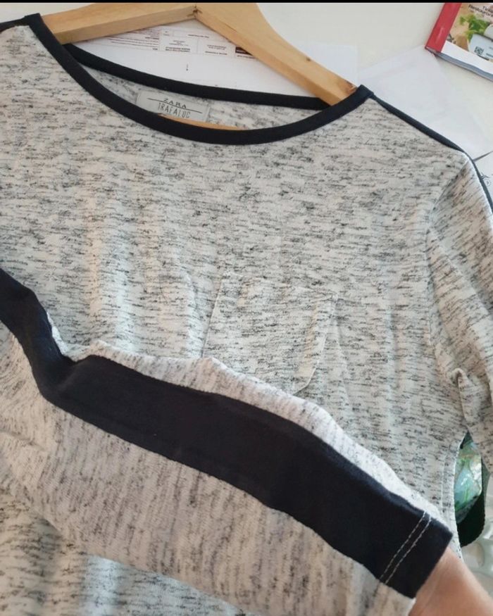 T shirt manches longues zara trafaluc - photo numéro 3