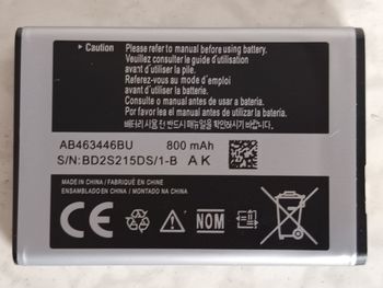 BATTERIE ORIGINALE SAMSUNG OEM 800mAh 2,96Wh AB463446BU pour téléphone Samsung