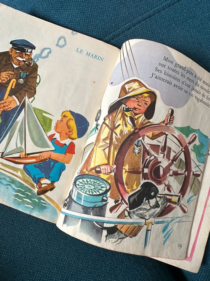 1959 livre rare ancien carton album Hachette Si j’étais métiers Pierre Probst auteur Caroline - photo numéro 8