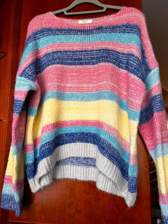 Pull multicolore pastel Kilky taille unique