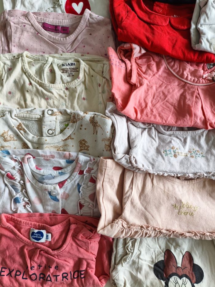 Lot tee shirt et pull fille 3 mois - photo numéro 4