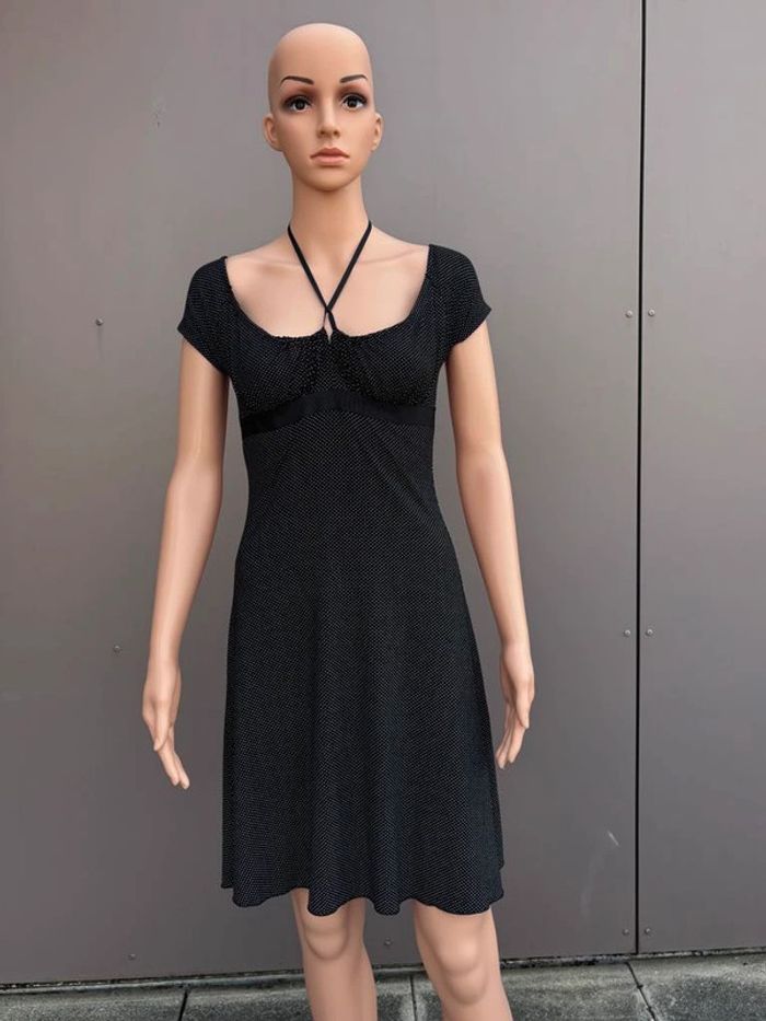 Robe noire à pois blancs Cache Cache – Taille 38 – Très bon état