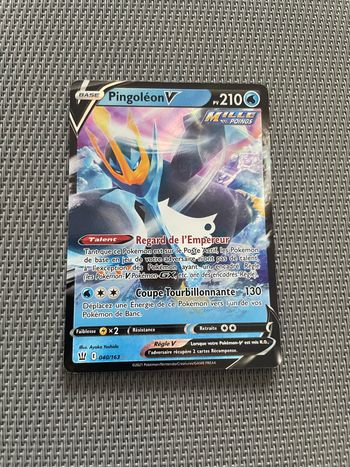 Carte Pokémon Pingoléon V 040/163 Styles de Combat FR