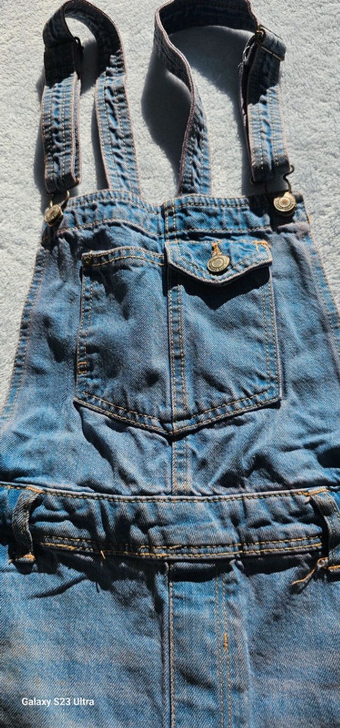 Salopette jean short Bershka taille S - photo numéro 3