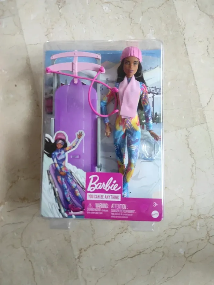 Barbie you Can be anything avec luge sport d hiver neuve