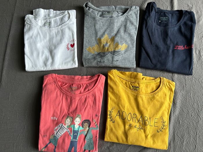 Lot de 5 t-shirts manches longues petite fille « Kiabi »