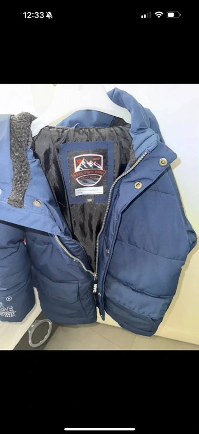 Manteau chaud a capuche taille 104 - photo numéro 2