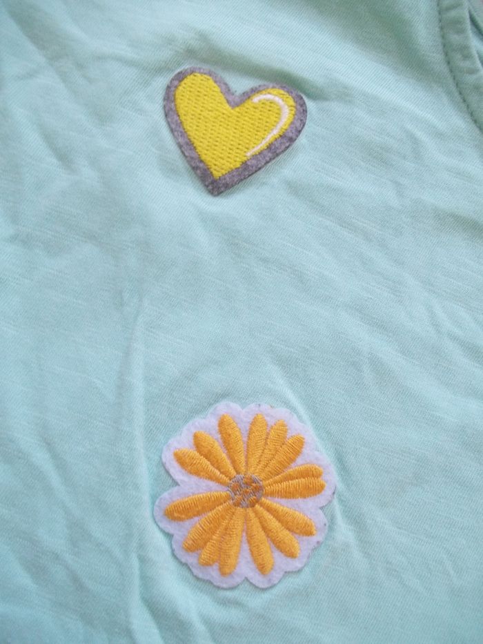 T-shirt turquoise patché "love" Orchestra 10 ans - photo numéro 5