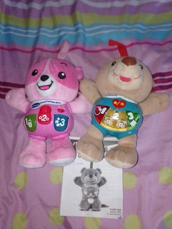 Chant ourson bleu et rose nina vtech