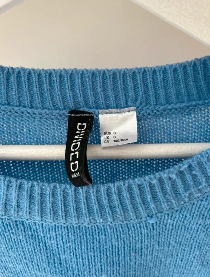 Pull bleu H&M taille S - photo numéro 3