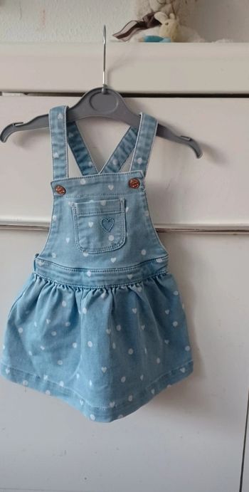 Robe salopette bébé fille en jean