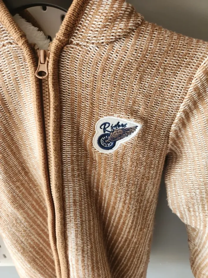 Veste à capuche zippé sherpa chaude kiabi - photo numéro 4